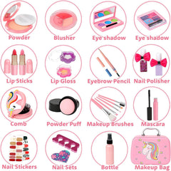 Kinder Make-Up Set Mädchen Schminkkoffer 25-teilig Pink