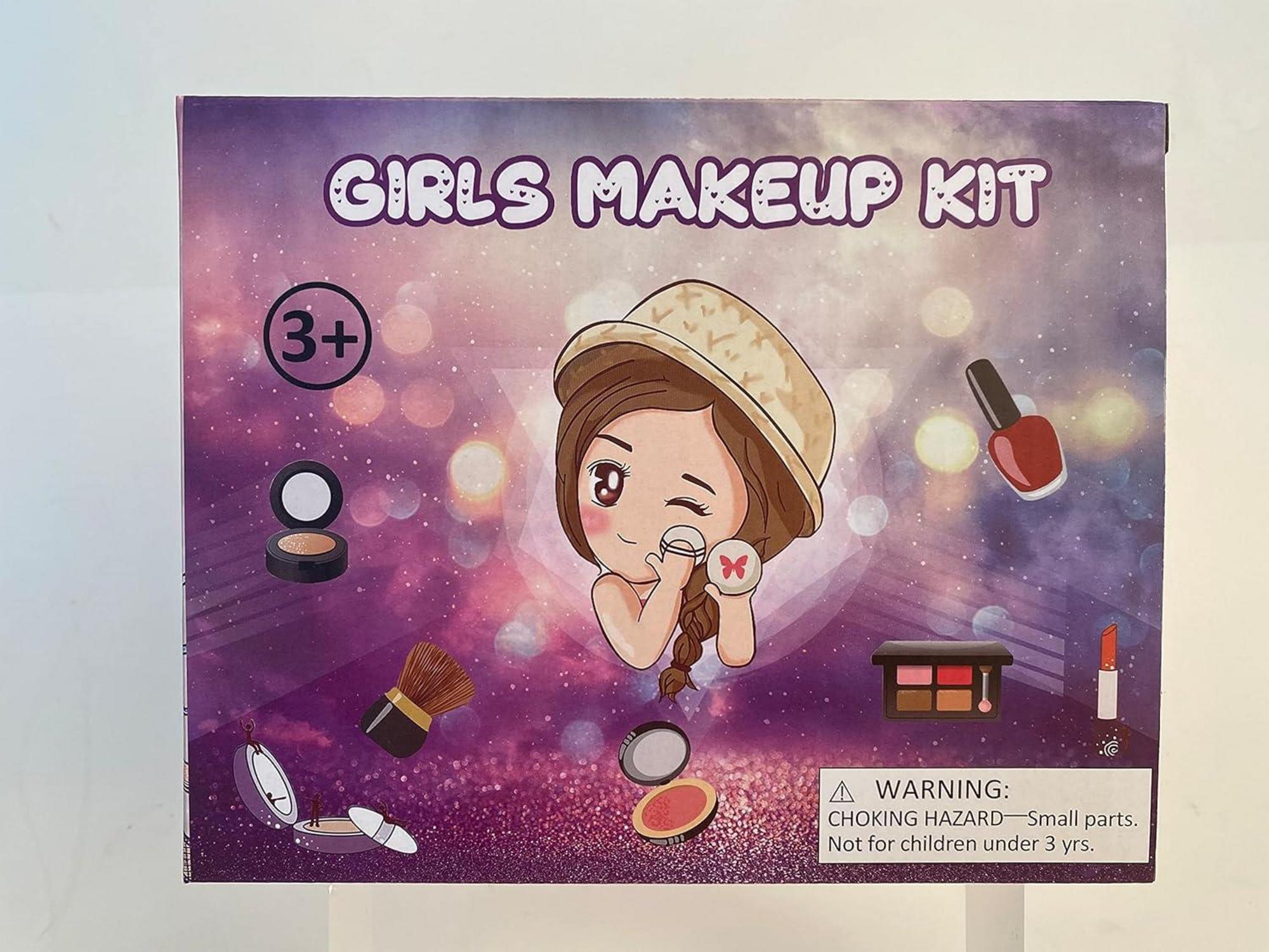 Kinderschminke Set Mädchen Waschbar Schminkkoffer Make Up Geburtstage Weihnachten für Mädchen 3-9 Jahre