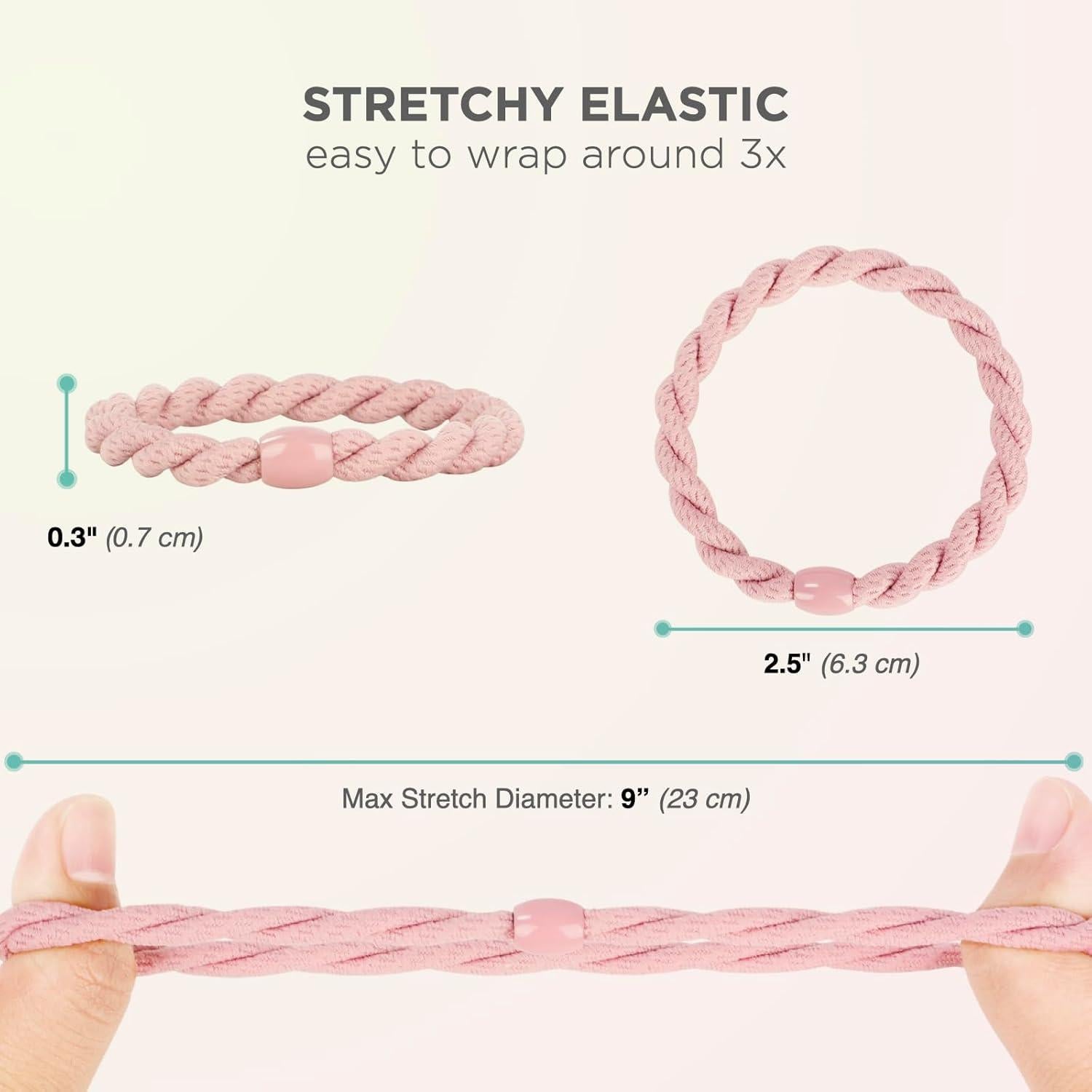 12er Set Elastische Haargummis ohne Metall für Damen