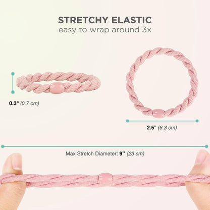 12er Set Elastische Haargummis ohne Metall für Damen