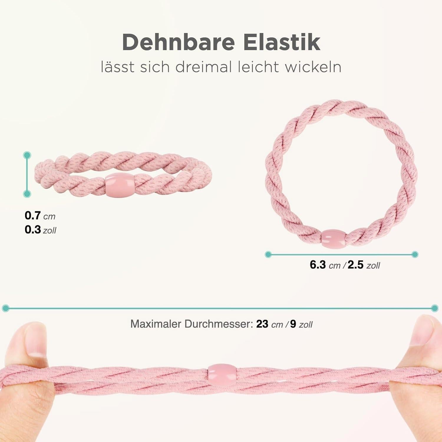 12 Stück Elastische Haargummis Geflochten Keine Beschädigung