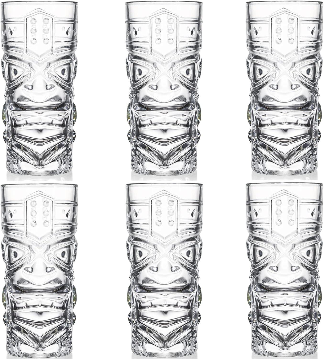 6er Set Cedilis Tiki-Gläser 400 ml für exotische Cocktail-Party