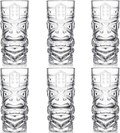6er Set Cedilis Tiki-Gläser 400 ml für exotische Cocktail-Party