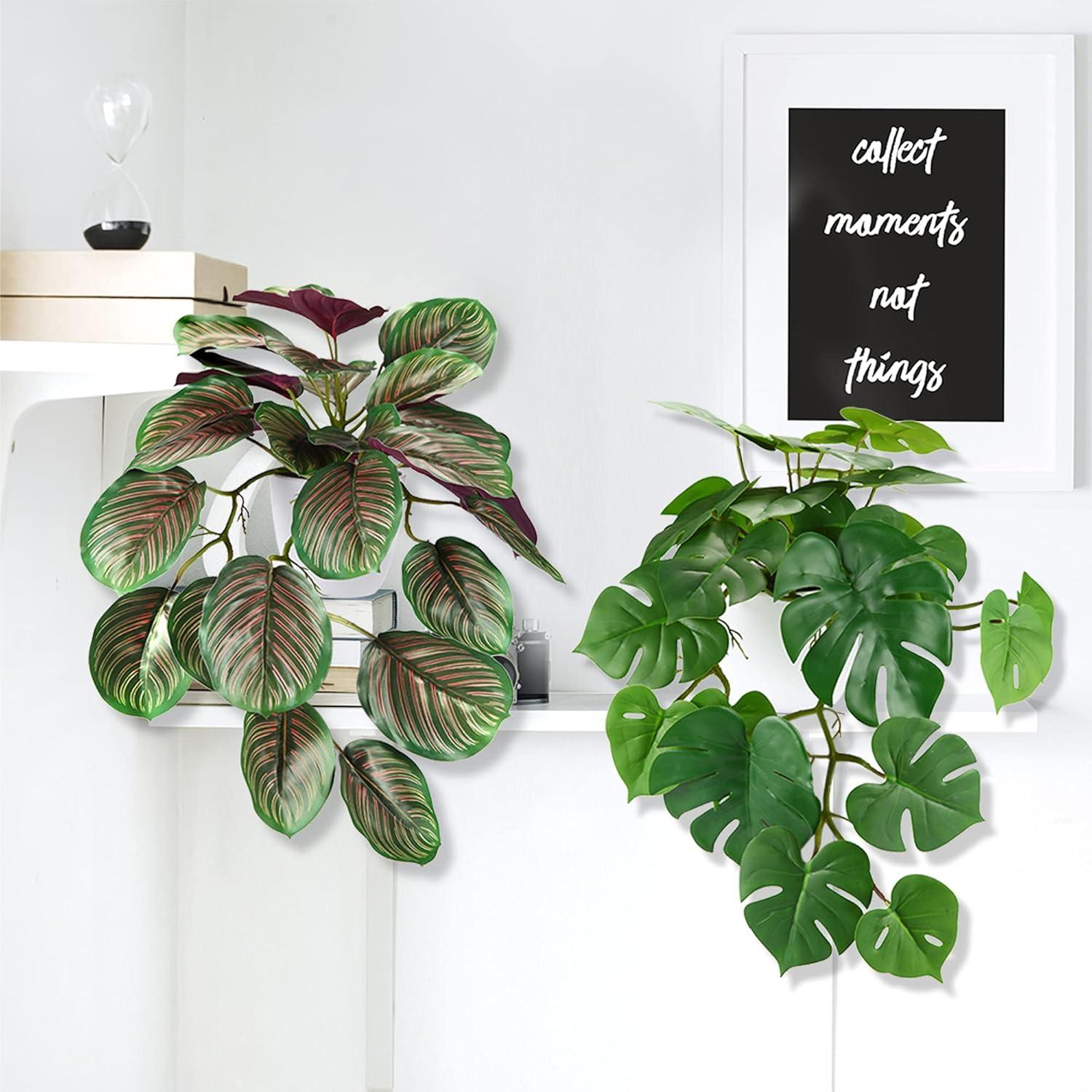 Künstliche Pflanze Set 45cm im Topf für Wohnzimmer Dekoration 2er Pack