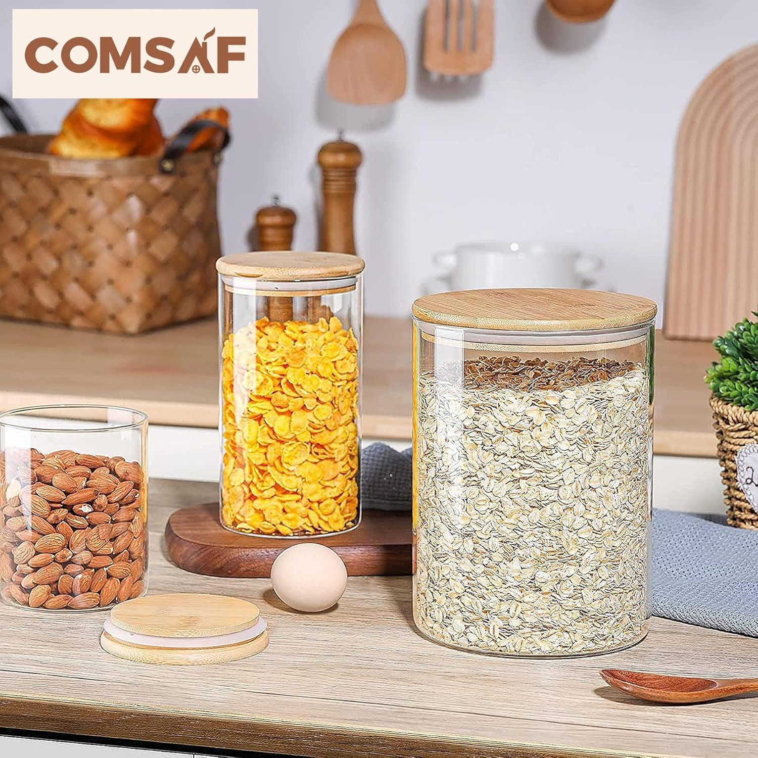 Glas Vorratsgläser Set 3000ml/1200ml 2er Luftdicht Aufbewahrung Ø15cm