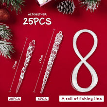 Acryl Weihnachtsbaum Eiszapfen Anhänger Set 25 Stücke