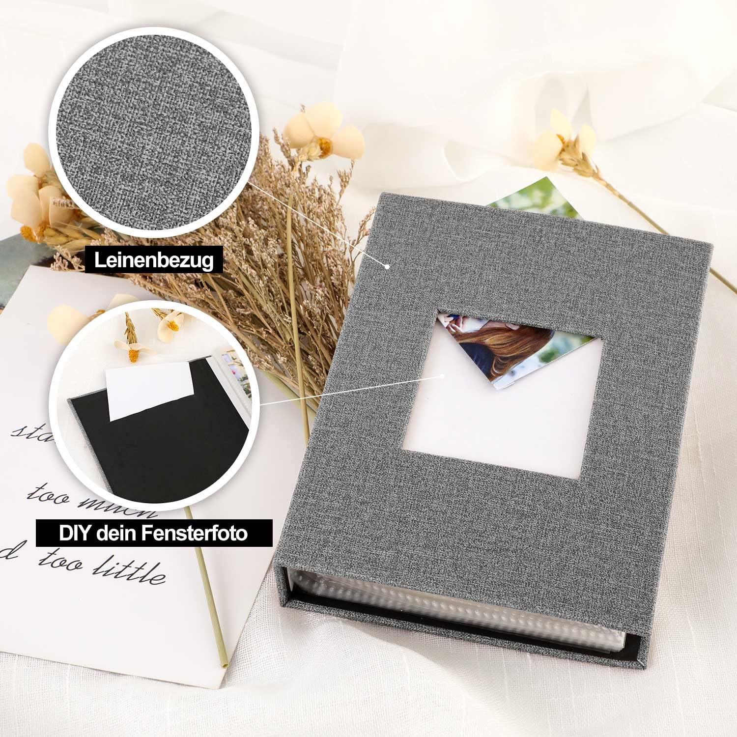 Fotoalbum 10x15 Leinen Einsteckalbum 50 Taschen 2 Packungen