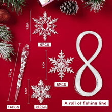 Christbaumschmuck Schneeflocken Eiszapfen Transparent Acryl