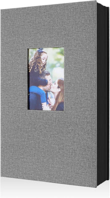 Fotoalbum 300 Taschen Leinen Einsteckalbum 10x15 Grau
