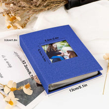 Fotoalbum 10x15cm 50 Taschen Leinenblau 2er Pack Mini