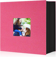 Großes Fotoalbum 600 Bilder 10x15 Leinen Einsteckalbum Rot