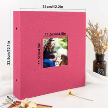 XXL Fotoalbum 600 Fotos 10x15cm Leinen Einsteckalbum Rot