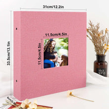 Fotoalbum 600 10x15 cm Leinen Großes Einsteckalbum Rosa
