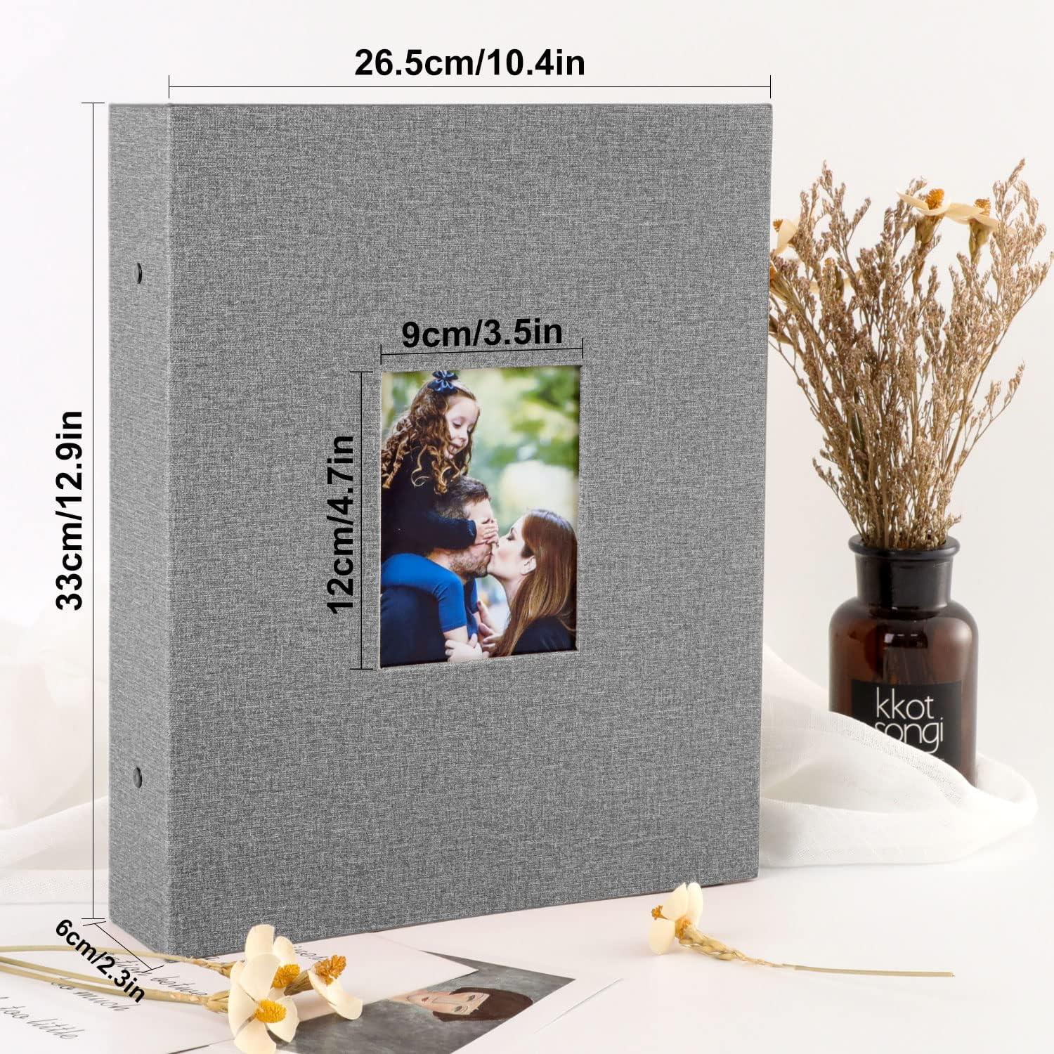 Fotobuch 10x15 Leinen Einsteckalbum 400 Taschen Hochformat