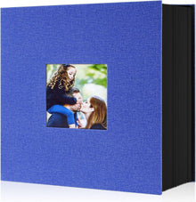 Fotoalbum 10x15 1000 - Extra Großes Leinen Einsteckalbum Blau