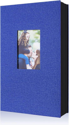 Fotoalbum 10x15 300 Leinen Einsteckalbum Querformat Bilder Blau