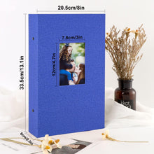Fotoalbum 10x15 300 Leinen Blau Einsteckalbum für