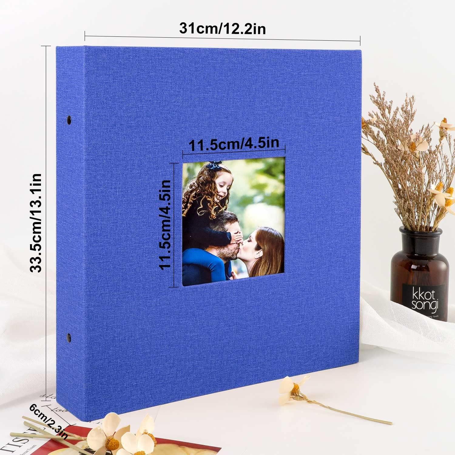Lanpn Fotoalbum 10x15 600 Blau Leinen Einsteckalbum Hoch