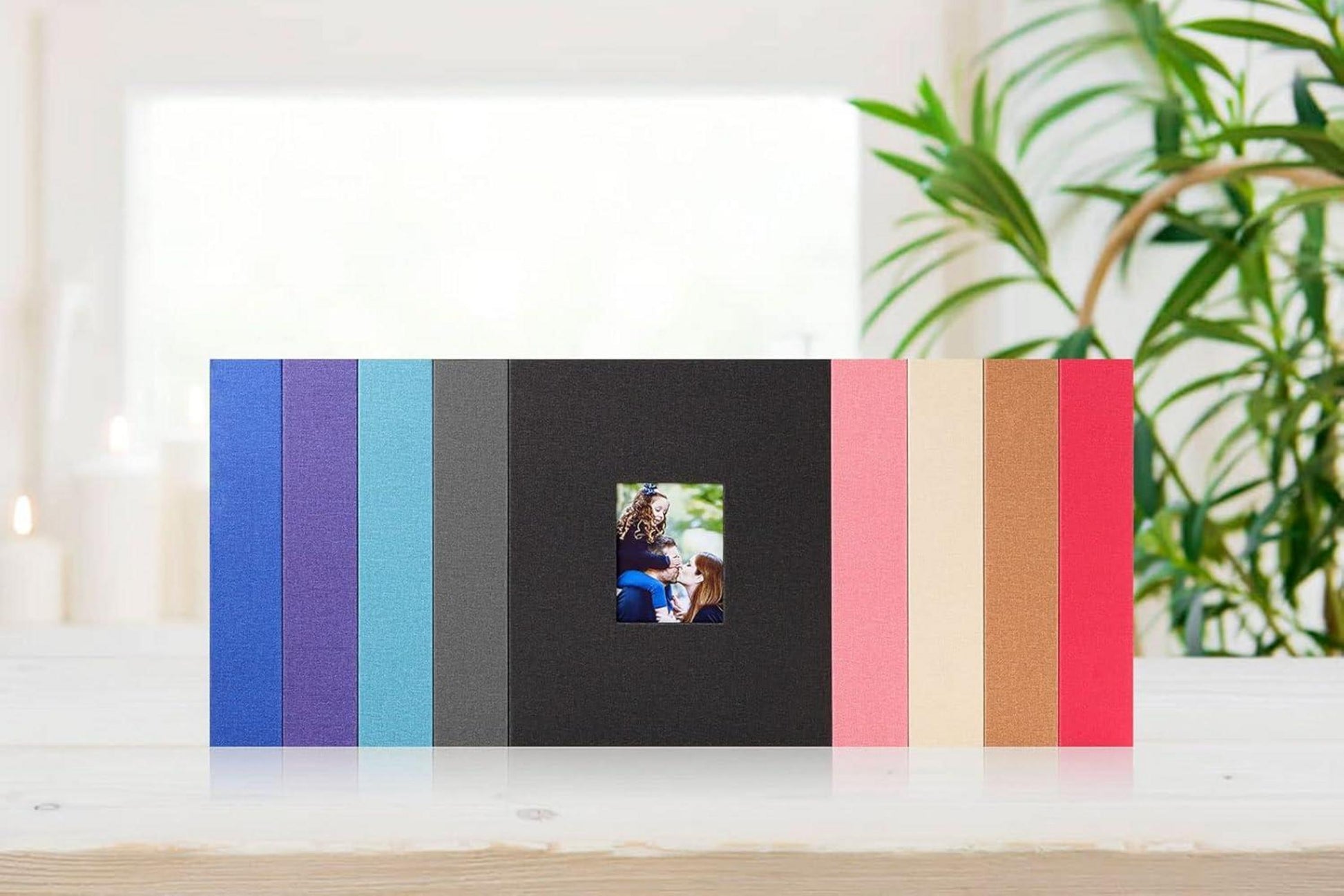 Lanpn Fotoalbum 10x15 100 Taschen 2er Pack Mini Leinen Einsteckalbum Blaugrün