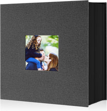 Fotoalbum 1000 10x15 XXL Leinen Einsteckalbum Schwarz