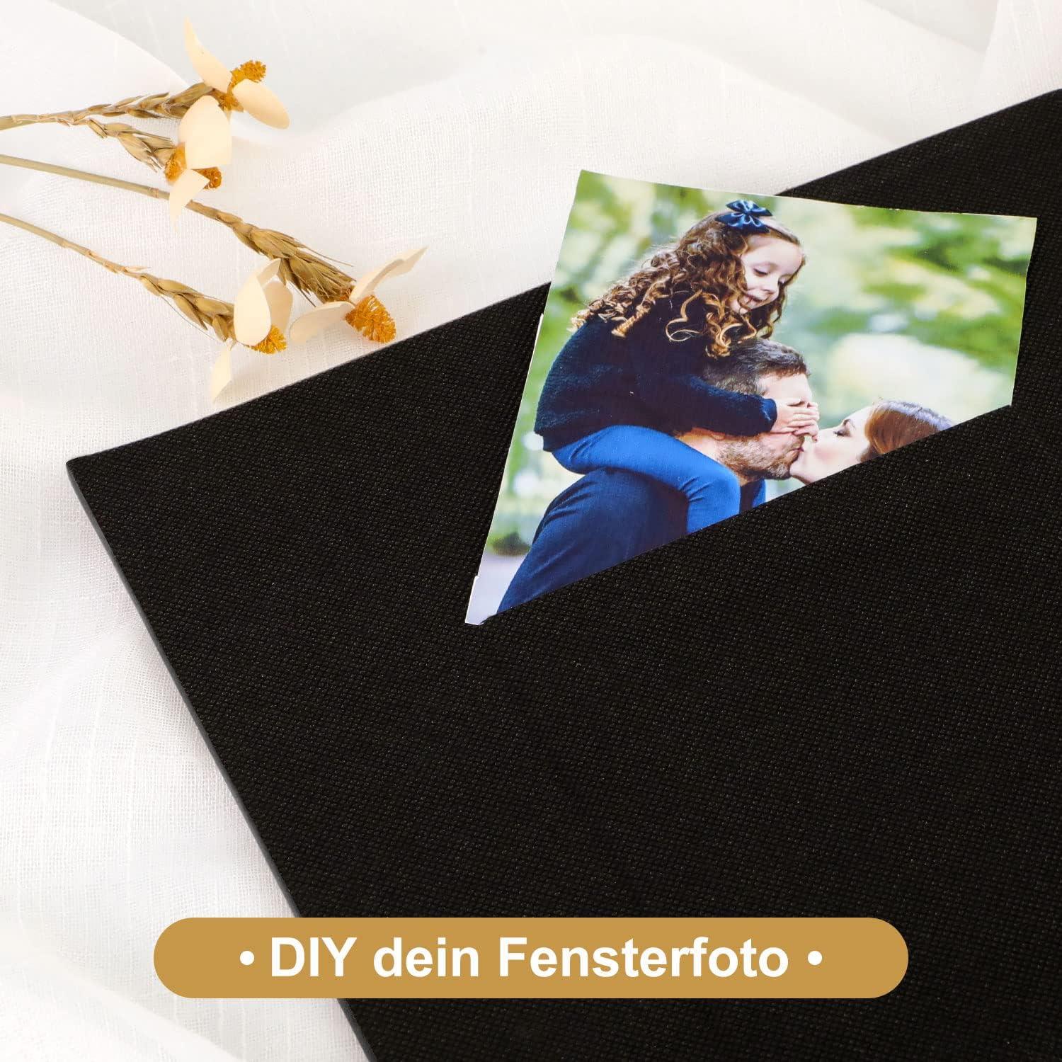 Fotoalbum 1000 10x15 Leinen Schwarz XXL Einsteckalbum für Fotos