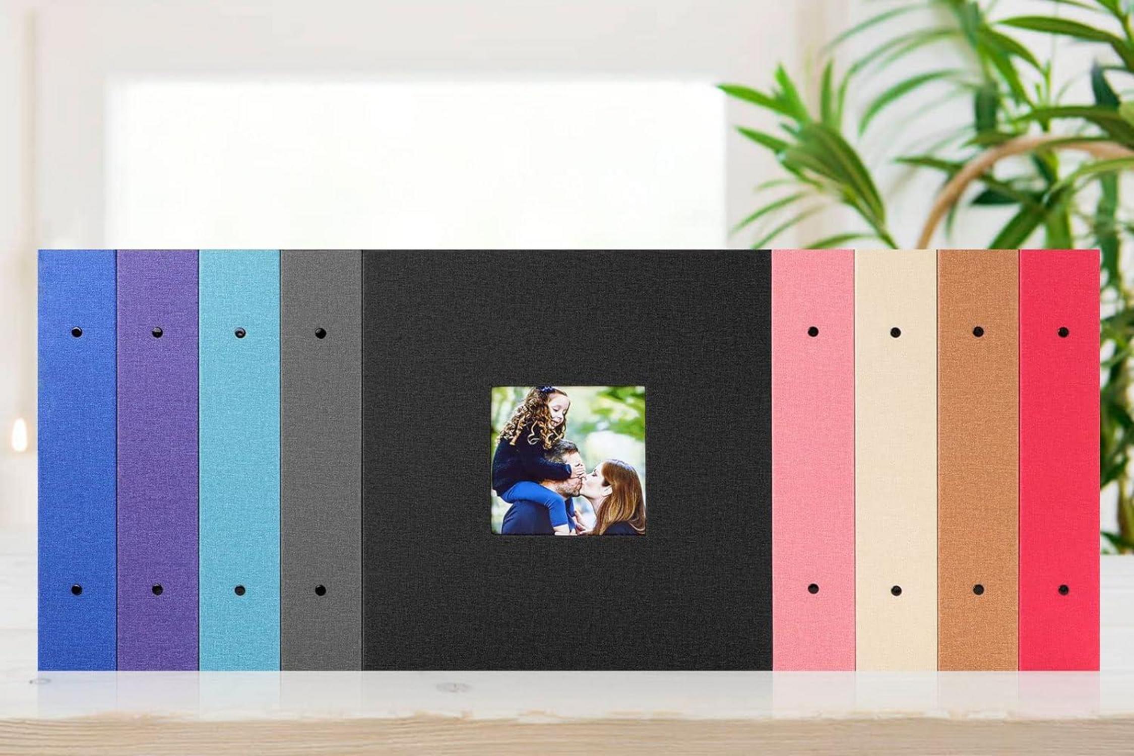 XXL Fotoalbum Schwarz Leinen 1000 10x15 Einsteckalbum Hoch Querformat