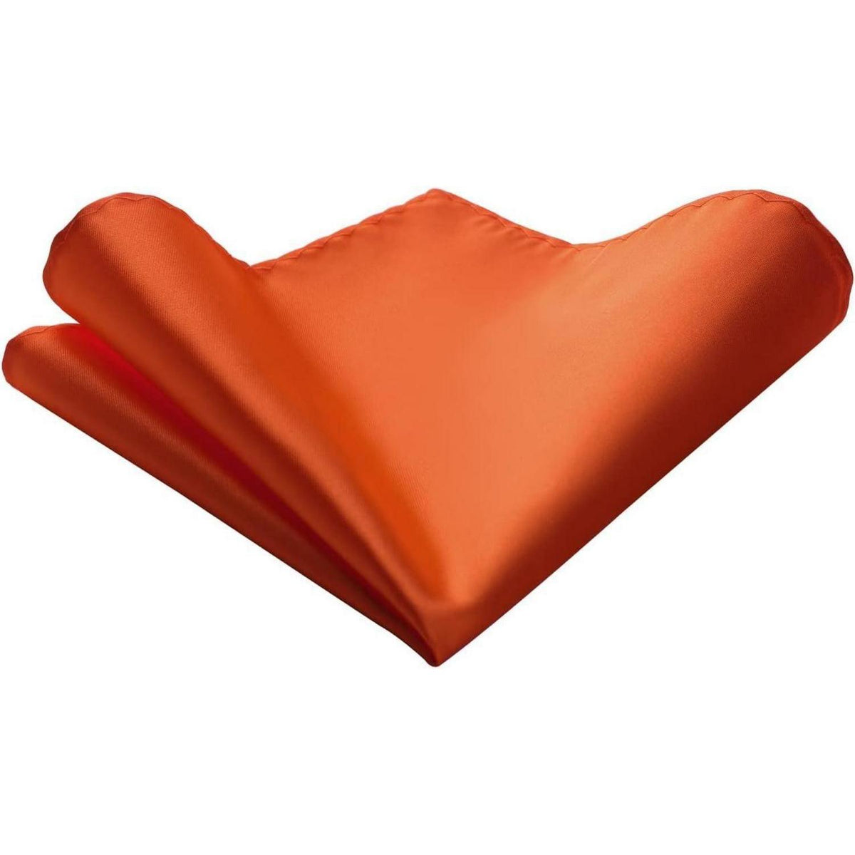 Herren Krawatten-Set mit Einstecktuch und Krawattenklammer, Orange