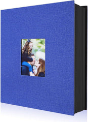 Fotobuch 400 Taschen 10x15 Leinen Einsteckalbum Hochformat Blau