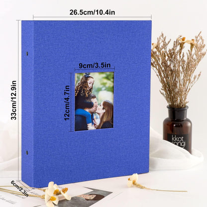 Lanpn Fotoalbum 10x15 Leinen Einsteckalbum 400 Taschen