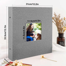 Fotoalbum XXL Leinen 1000 10x15 Fotos Grau 33x31x9cm