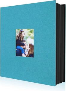 Fotoalbum 10x15 Leinen Einsteckalbum Hochformat 400 Taschen Blaugrün