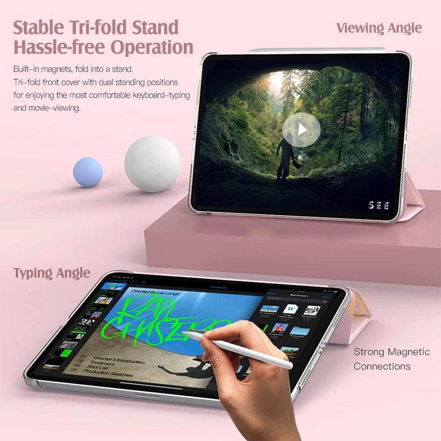 TiMOVO iPad Air 11 Hülle 2024/6/5/4 Gen. Schlank Schutzhülle Capri Blau