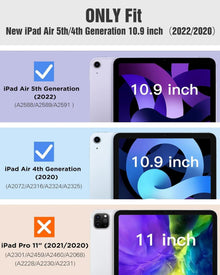 TiMOVO iPad Air 11 Zoll Hülle 2024 Generation Magenta