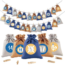 Adventskalender Jutesäckchen 24 große selbstbefüllbare