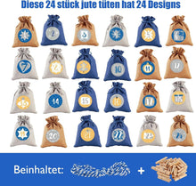 Adventskalender Jutesäckchen 24 große selbstbefüllbare