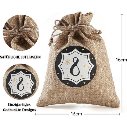 Adventskalender Jutesäckchen zum Selbstbefüllen 24-teilig
