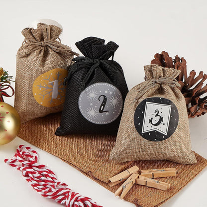 Adventskalender Jutesäckchen zum Selbstbefüllen 24-teilig