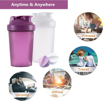 OOTD Protein Shaker Flasche 400 ml, Auslaufsicher, BPA frei, Eiweiß Shaker mit Sieb & Skala