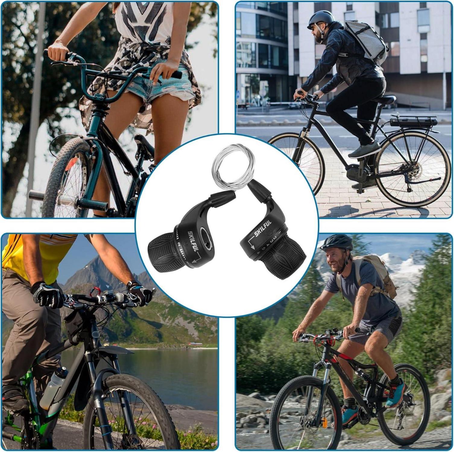 MEGHNA 21 Speed Fahrrad Schalthebel 3x7 Revoshifter Set Twist für Rennrad