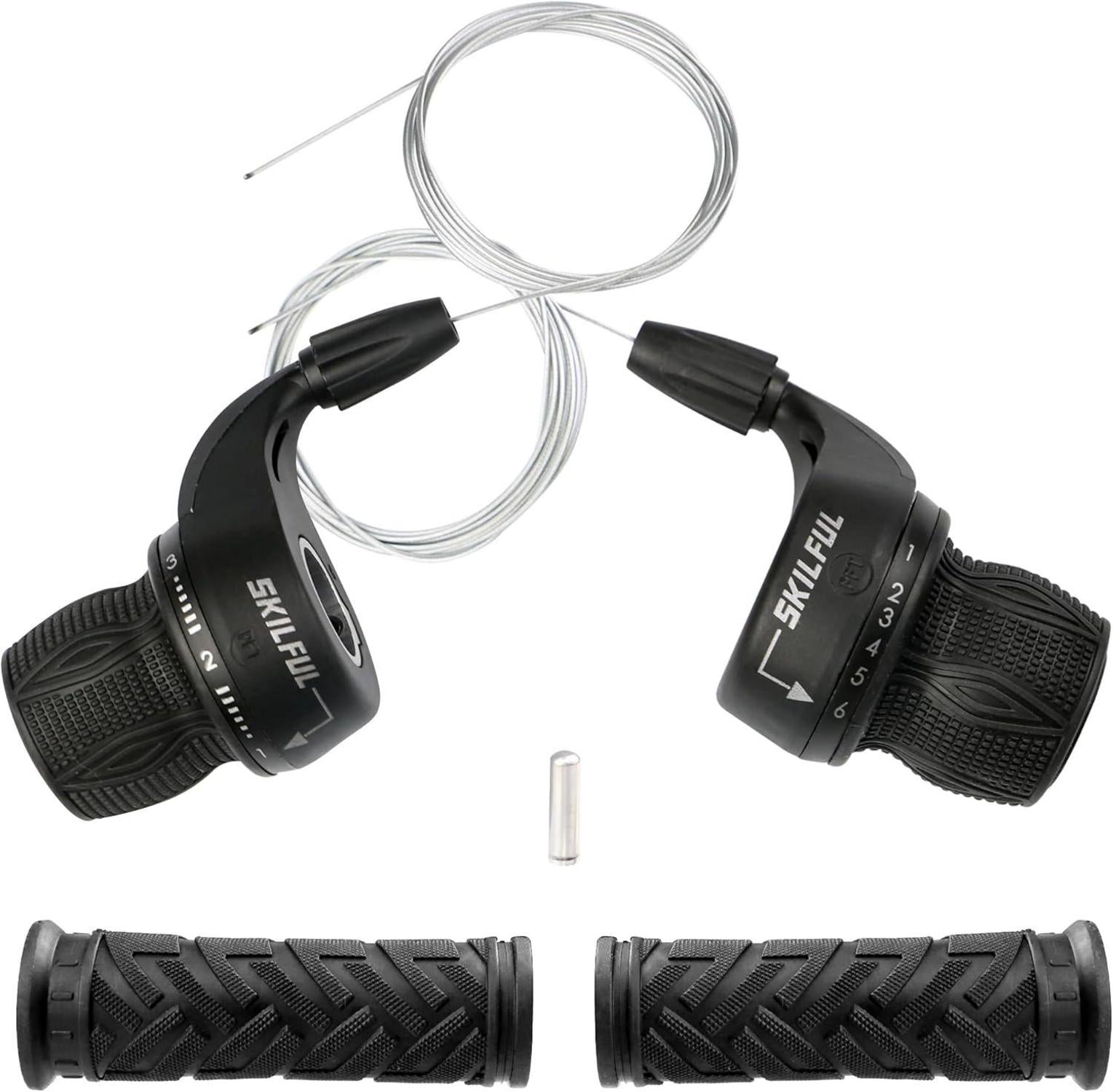 Fahrrad Schalthebel Set 3x6 Revoshifter 6 Fach Drehgriff-Schalter