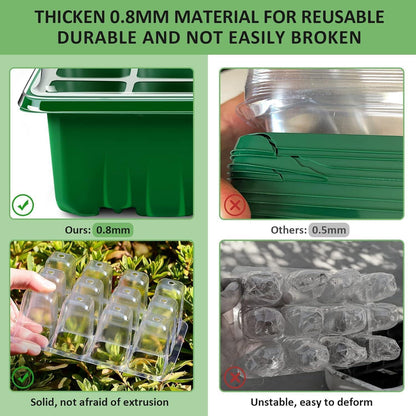 Mini Gewächshaus Zimmergewächshaus Anzuchtkasten 10er set