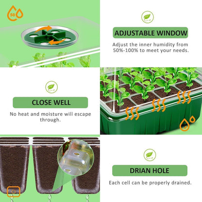 Mini Gewächshaus Zimmergewächshaus Anzuchtkasten 10er set