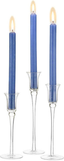 Kerzenständer Glas Kristall 3er Set Stabkerzenhalter Elegante