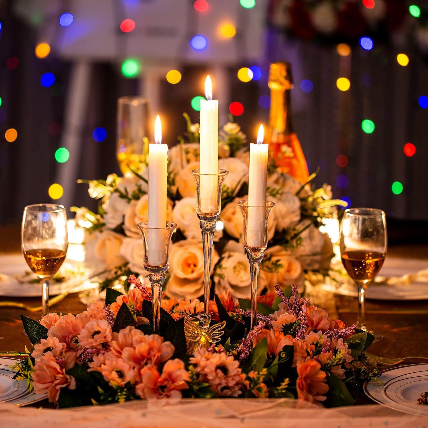 Romadedi Kristallglas Kerzenständer 3er Set Modern