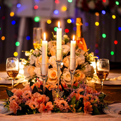 Romadedi Kristallglas Kerzenständer 3er Set Modern