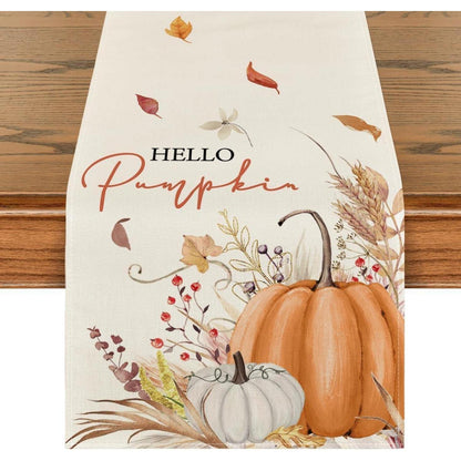 Artoid Mode Herbst Tischläufer Kürbisse Blumen Blätter