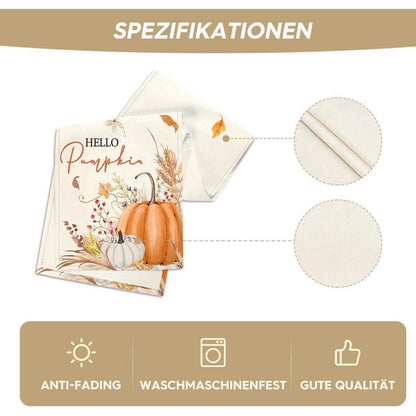 Artoid Mode Herbst Tischläufer Kürbisse Blumen Blätter