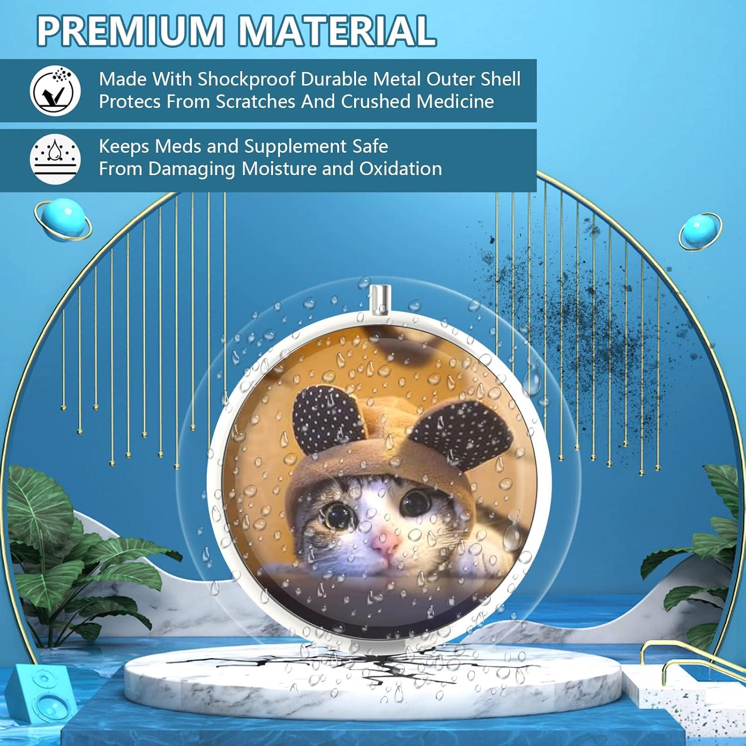 Pillendose 3 Fächer Metall Katze Organizer 1 Stück