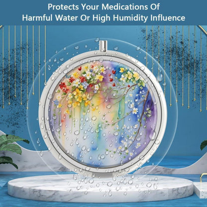 Pillendose 3 Fächer Medizin Pillendose tragbar Metall