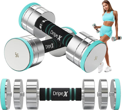 Verstellbare Kurzhanteln Set 2,5-50kg Stahl mit Schaumstoff Griff - Fitness Hanteln
